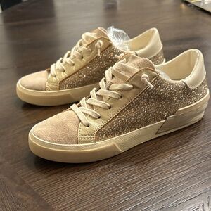 Dolce Vita Tan Glitter Sneakers
